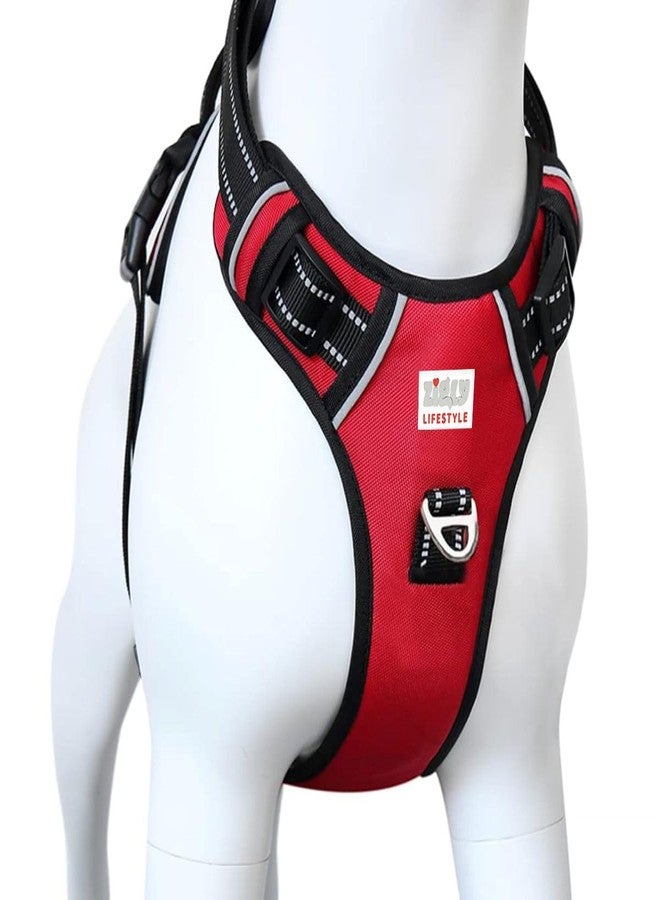 Zigly Lifestyle Shadow Guard Adjustable Dog Body Harness-Large - Red | Padded No-Pull Harness for Large Dogs & Puppies | Comfortable & Secure Dog Harness Daily Walks - Image 1